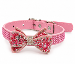 Roze bling bling halsband