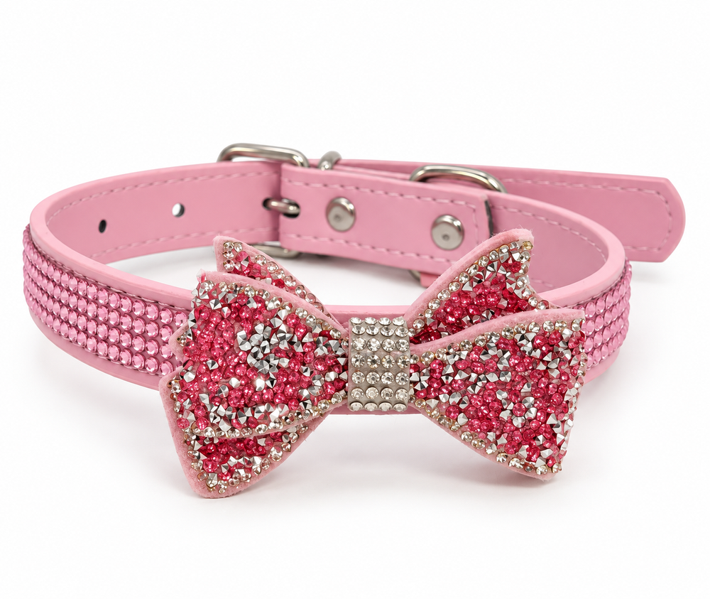 Roze bling bling halsband