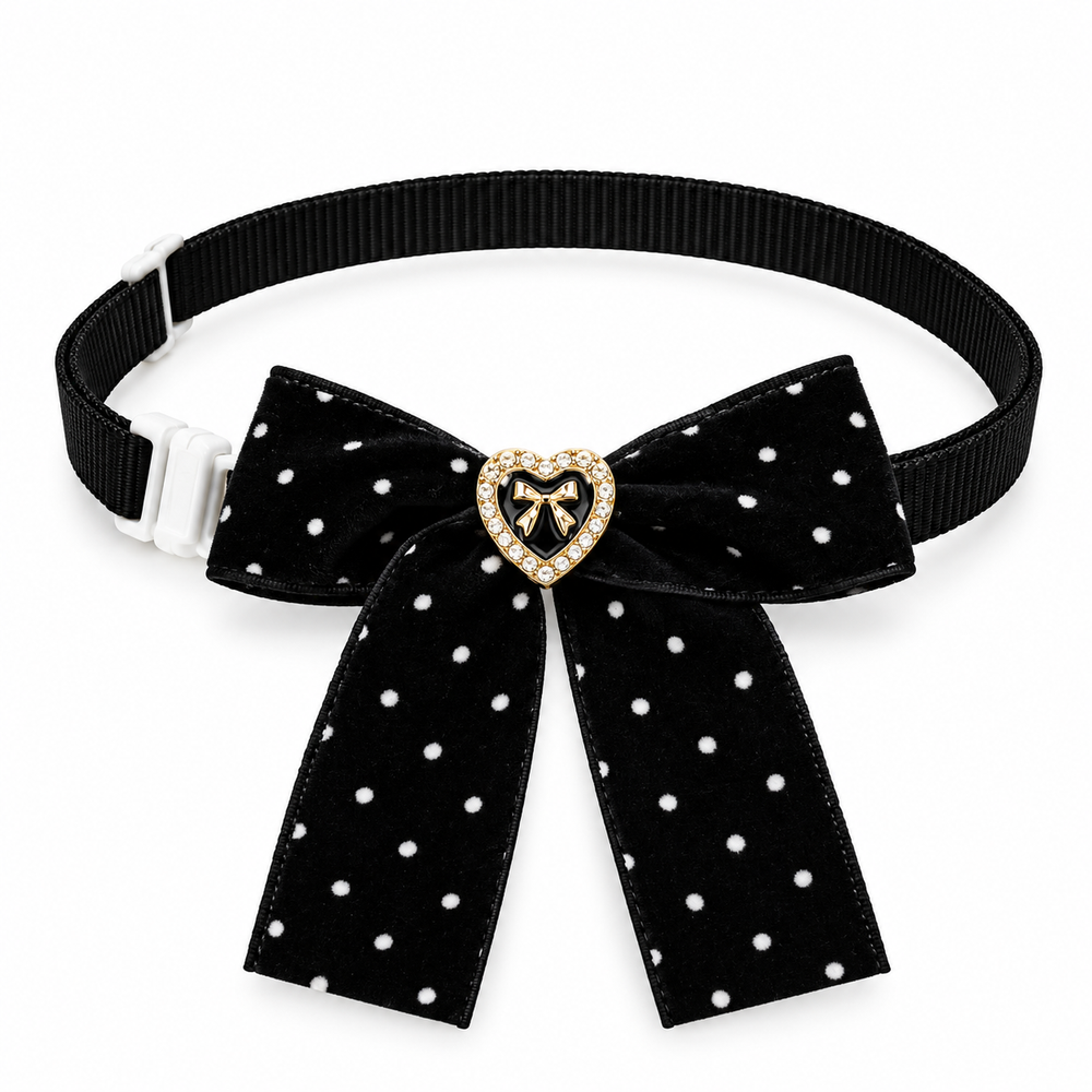 Zwart strikje met hart