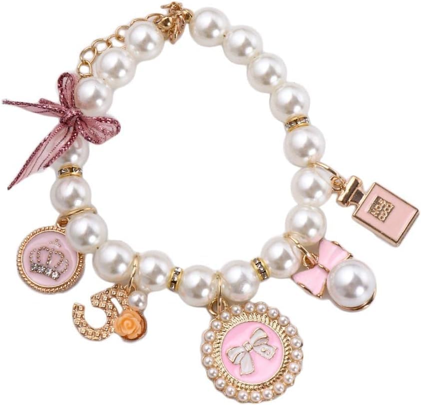 chewnel necklace (pink-white) small