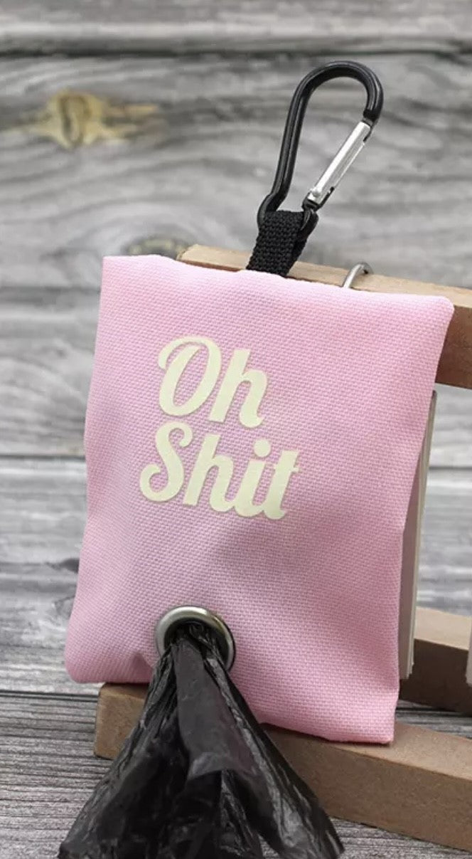 Oh Shit (roze) - Zakjes houder